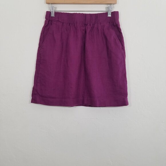 LOFT 100% Linen Pull-On Skirt with Pockets Size M - Picture 1 of 5